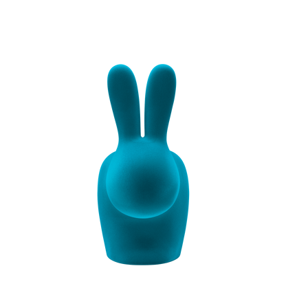 Rabbit Chair Velvet Finish by Qeeboo #Turquoise