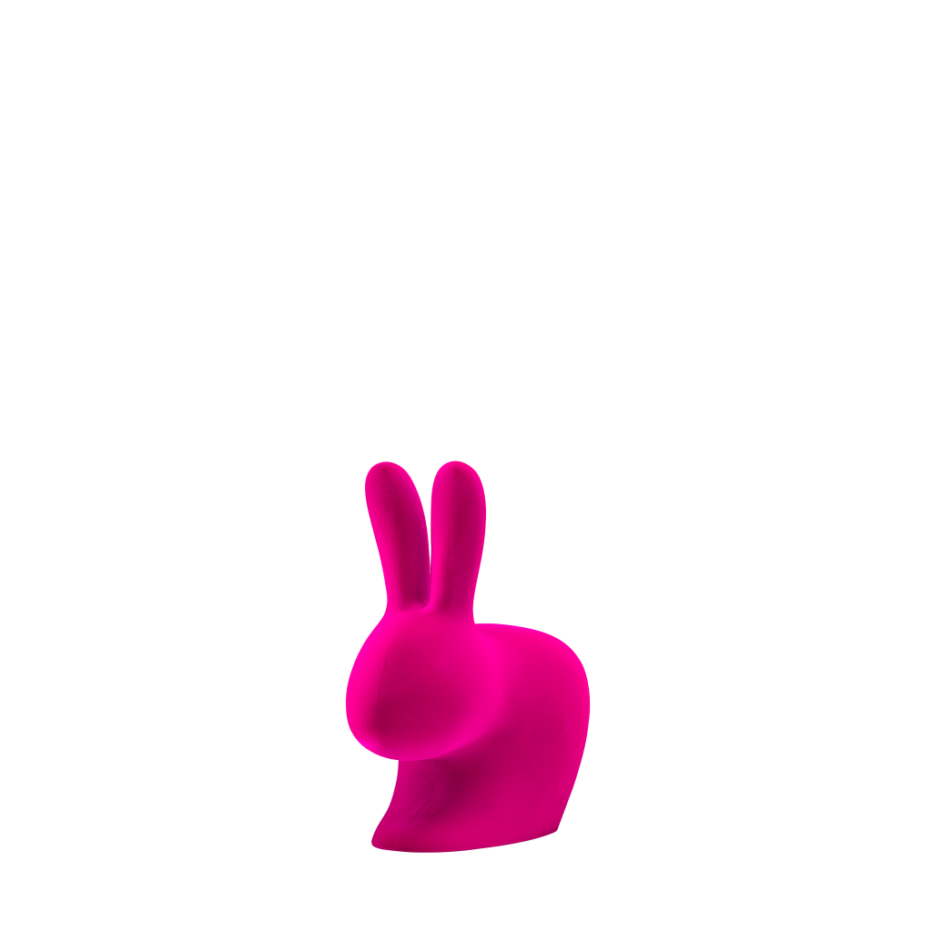 Rabbit XS Bookend Velvet Finish by Qeeboo
