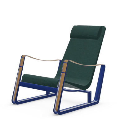 Cite Lounge Chair (Prouve Bleu Marcoule powder-coated (smooth)) by Vitra