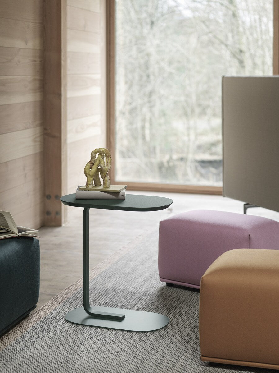 Relate side table, h. 60,5 cm, dark green