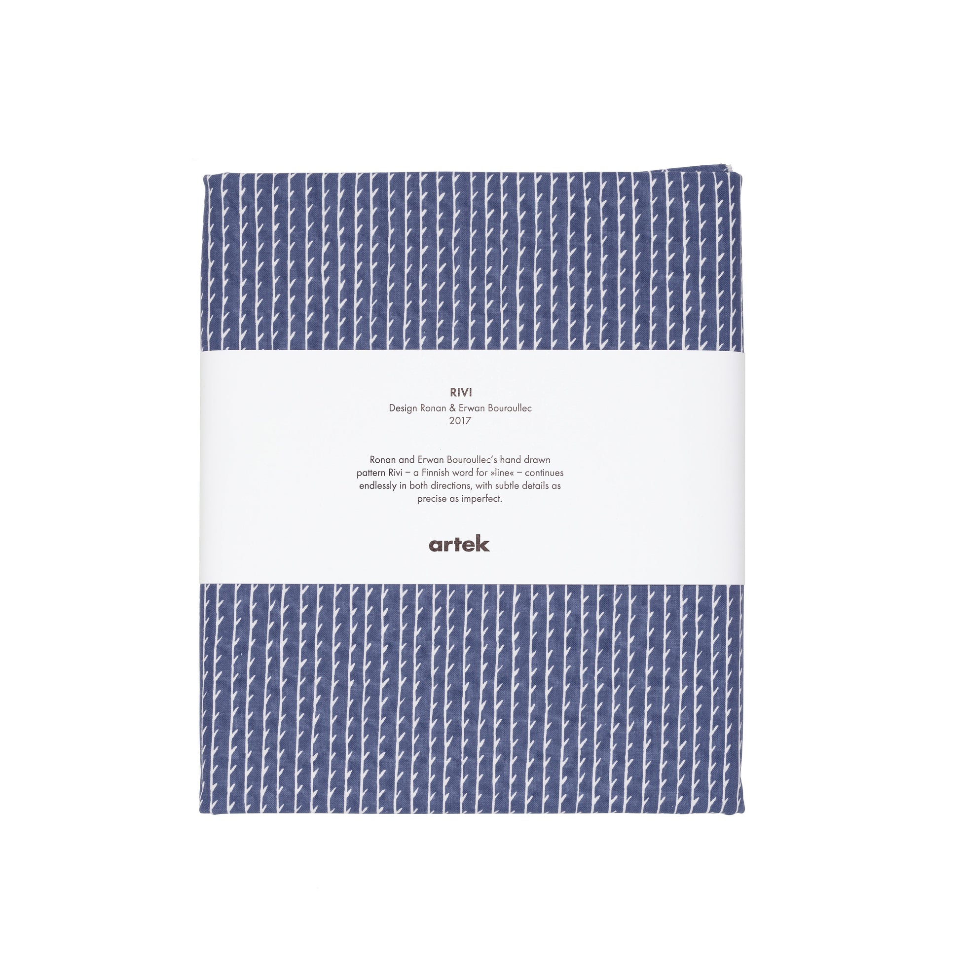 Artek Rivi Fabric, canvas cotton — blue/white