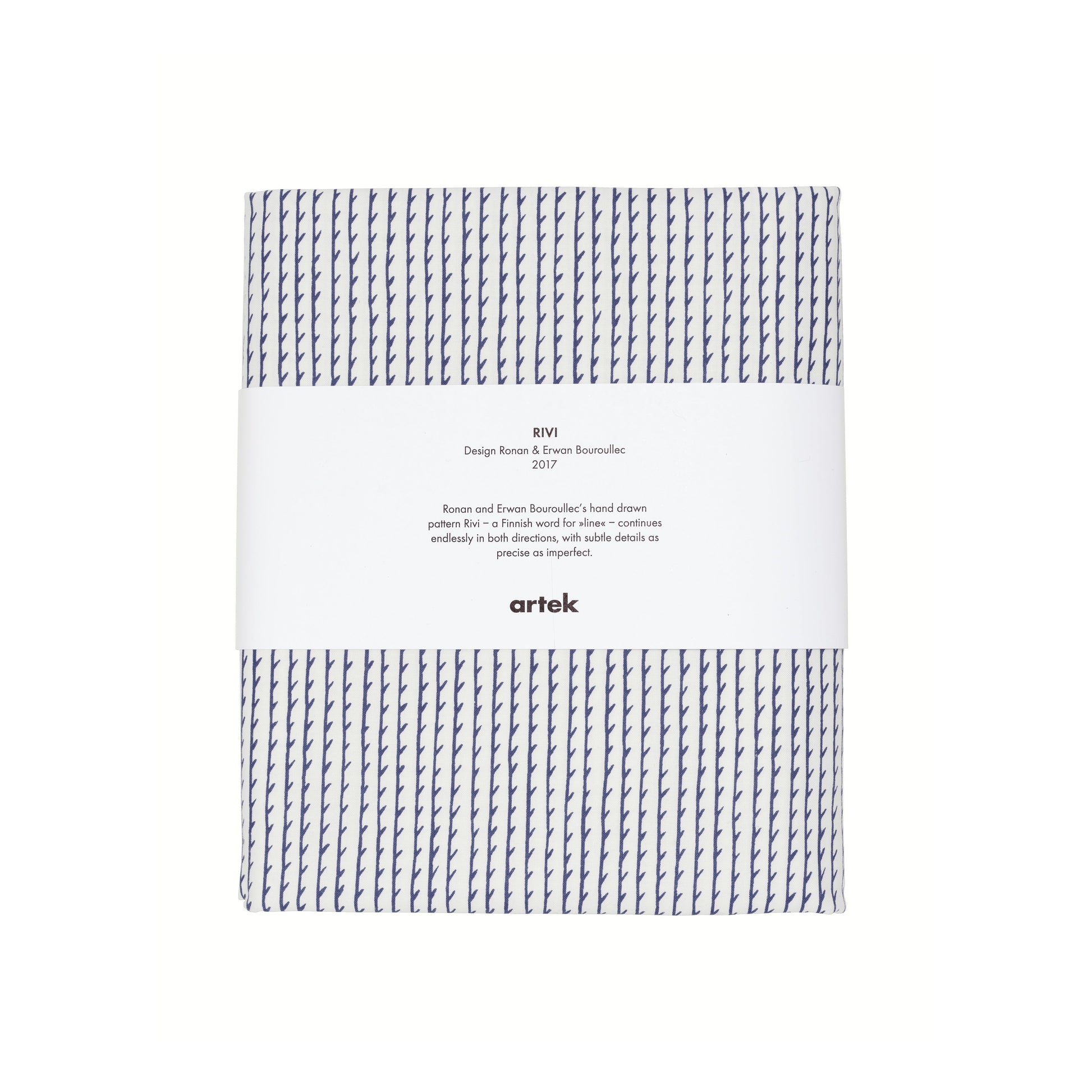 Artek Rivi Fabric, cotton — white/blue