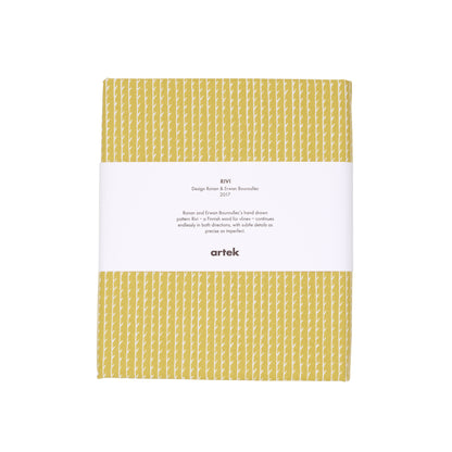 Artek Rivi Fabric, cotton — mustard/white