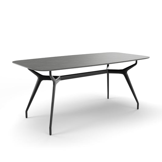 ARKOS SHAPED 02 - Rectangular dining table (Top Finishes - GLASS | Cat. B / D)