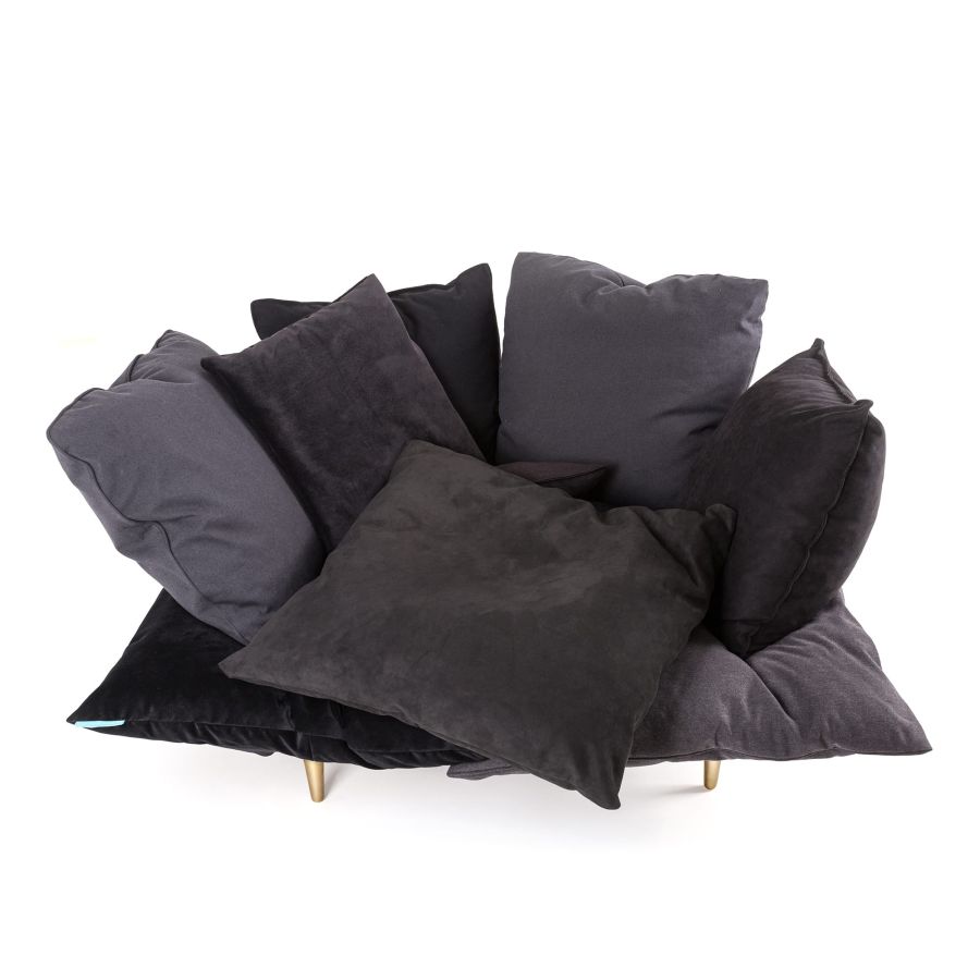 Fabric Armchair Comfy by Seletti #Charcoal Grey