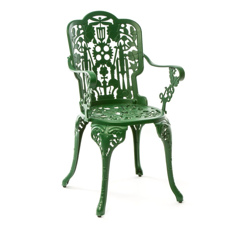ALUMINIUM Outdoor ARMCHAIR Industry Collection by Seletti #GREEN
