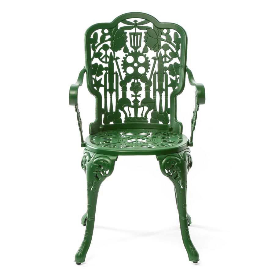 ALUMINIUM Outdoor ARMCHAIR Industry Collection by Seletti #GREEN