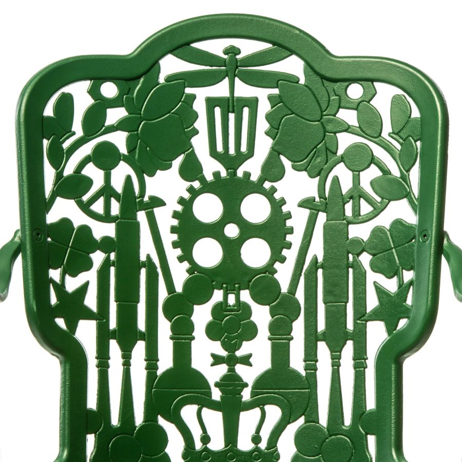 ALUMINIUM Outdoor ARMCHAIR Industry Collection by Seletti #GREEN