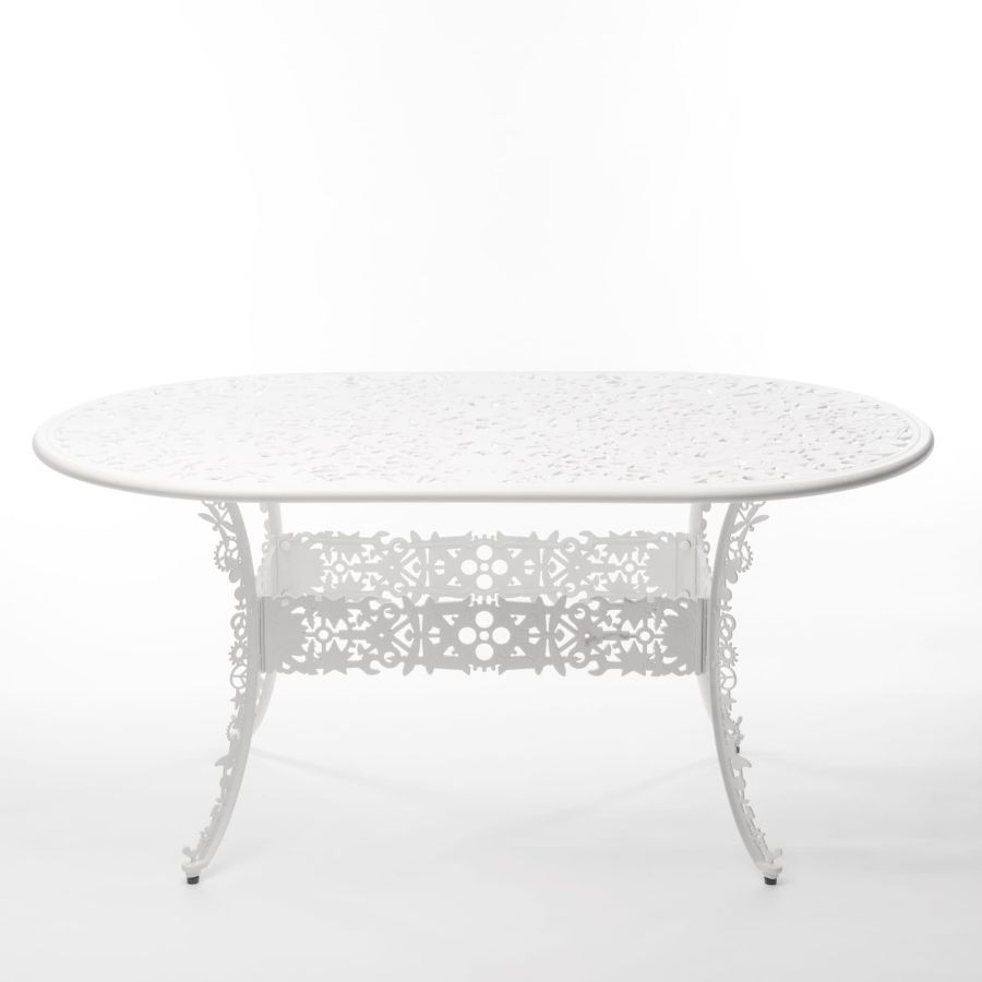 OVAL ALUMINIUM Outdoor TABLE Industry Collection by Seletti #WHITE