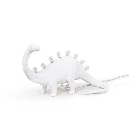 Resin Indoor Table Lamp Jurassic Lamp Bronto by Seletti #White