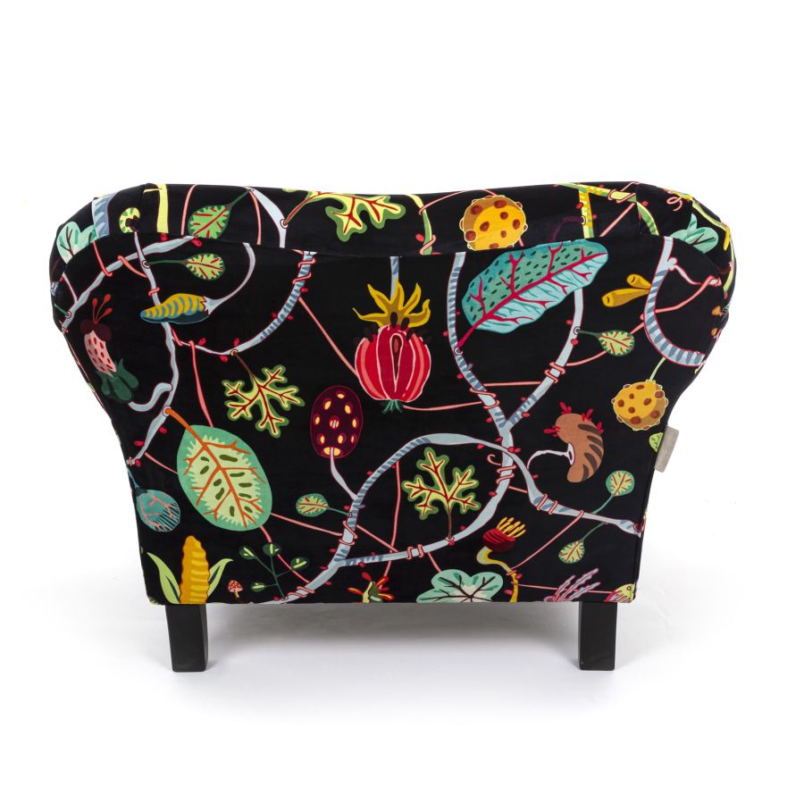 Fully Upholstered Armchair Botanical Diva by Seletti #Black