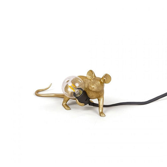 Mouse Lop Lying Down Table Lamp by Seletti #Gold