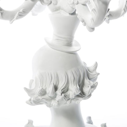 5 Arms Polyresin Candle Holder Burlesque Clown by Seletti #White