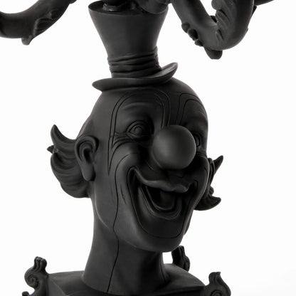 5 Arms Polyresin Candle Holder Burlesque Clown by Seletti #Black