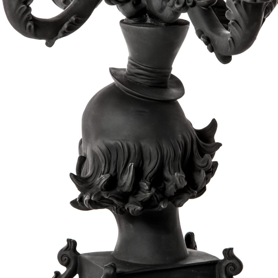 5 Arms Polyresin Candle Holder Burlesque Clown by Seletti #Black