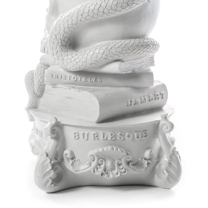5 arms Polyresin candle holder Giant Burlesque Skull by Seletti #White