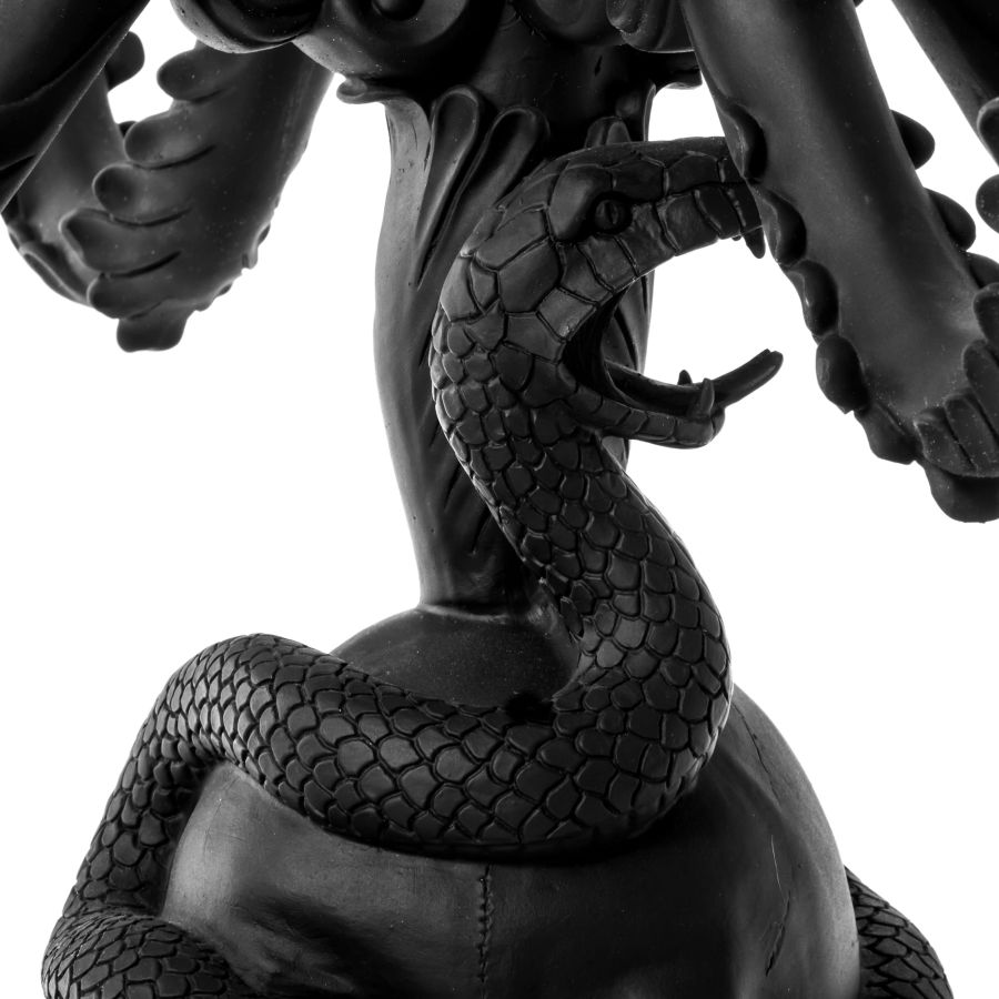 5 arms Polyresin candle holder Giant Burlesque Skull by Seletti #Black
