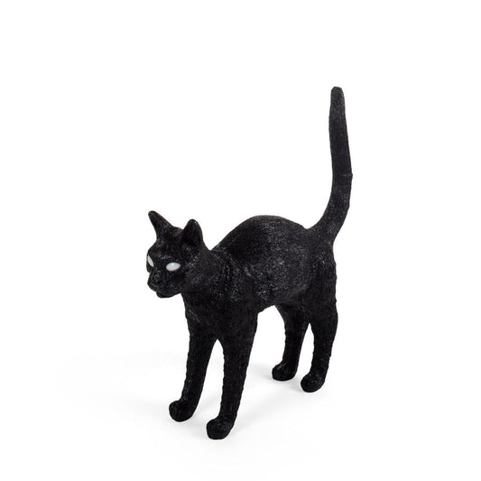 resin LED table lamp with USB charging Jobby The Cat by Seletti #Black