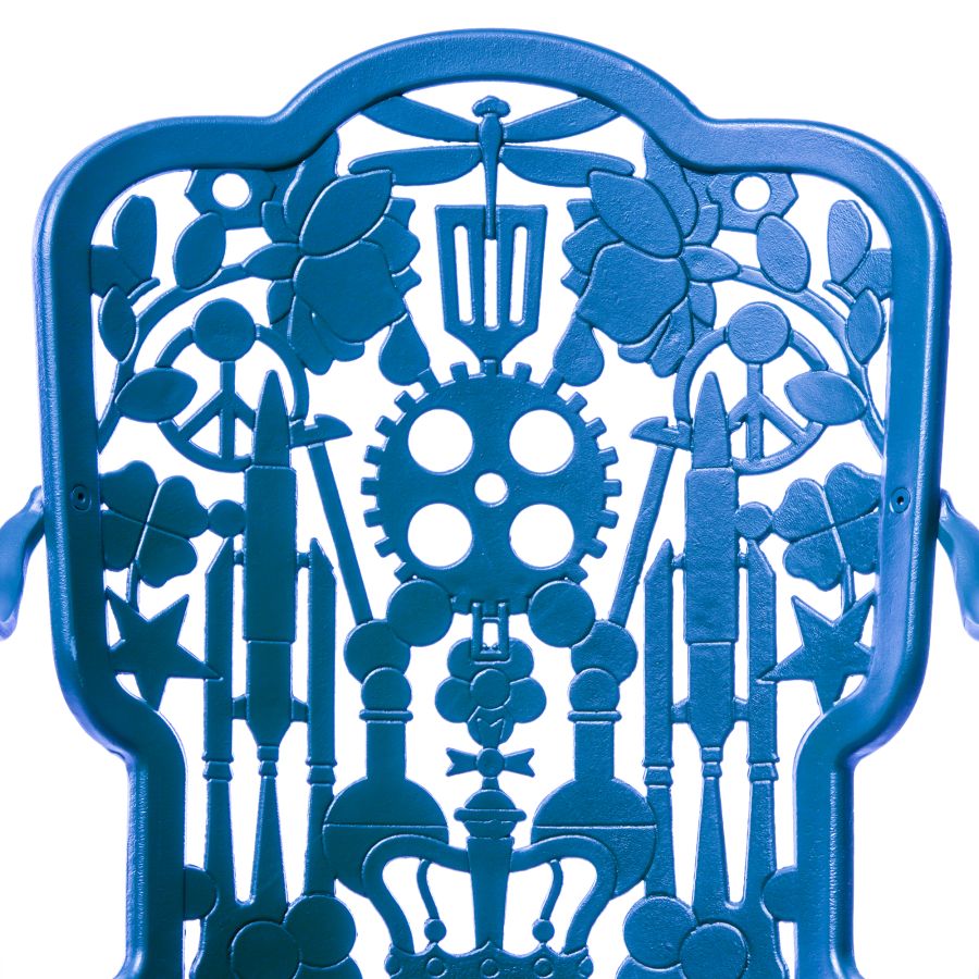 ALUMINIUM Outdoor ARMCHAIR Industry Collection by Seletti #SKY BLUE