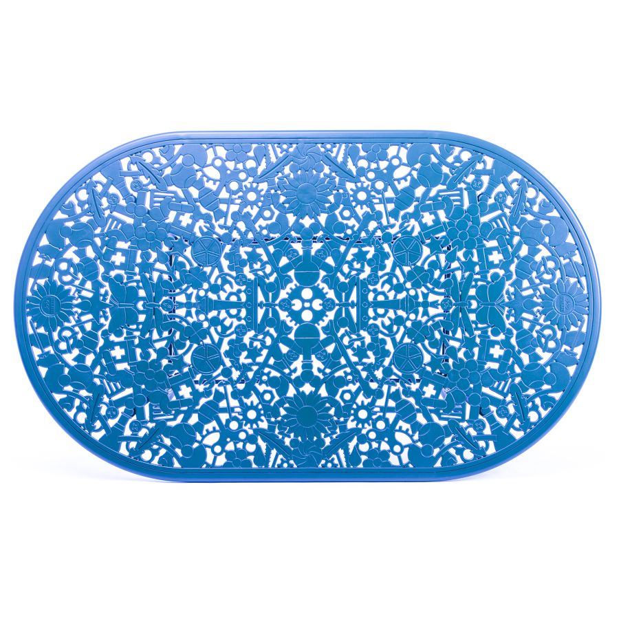 OVAL ALUMINIUM Outdoor TABLE Industry Collection by Seletti #SKY BLUE