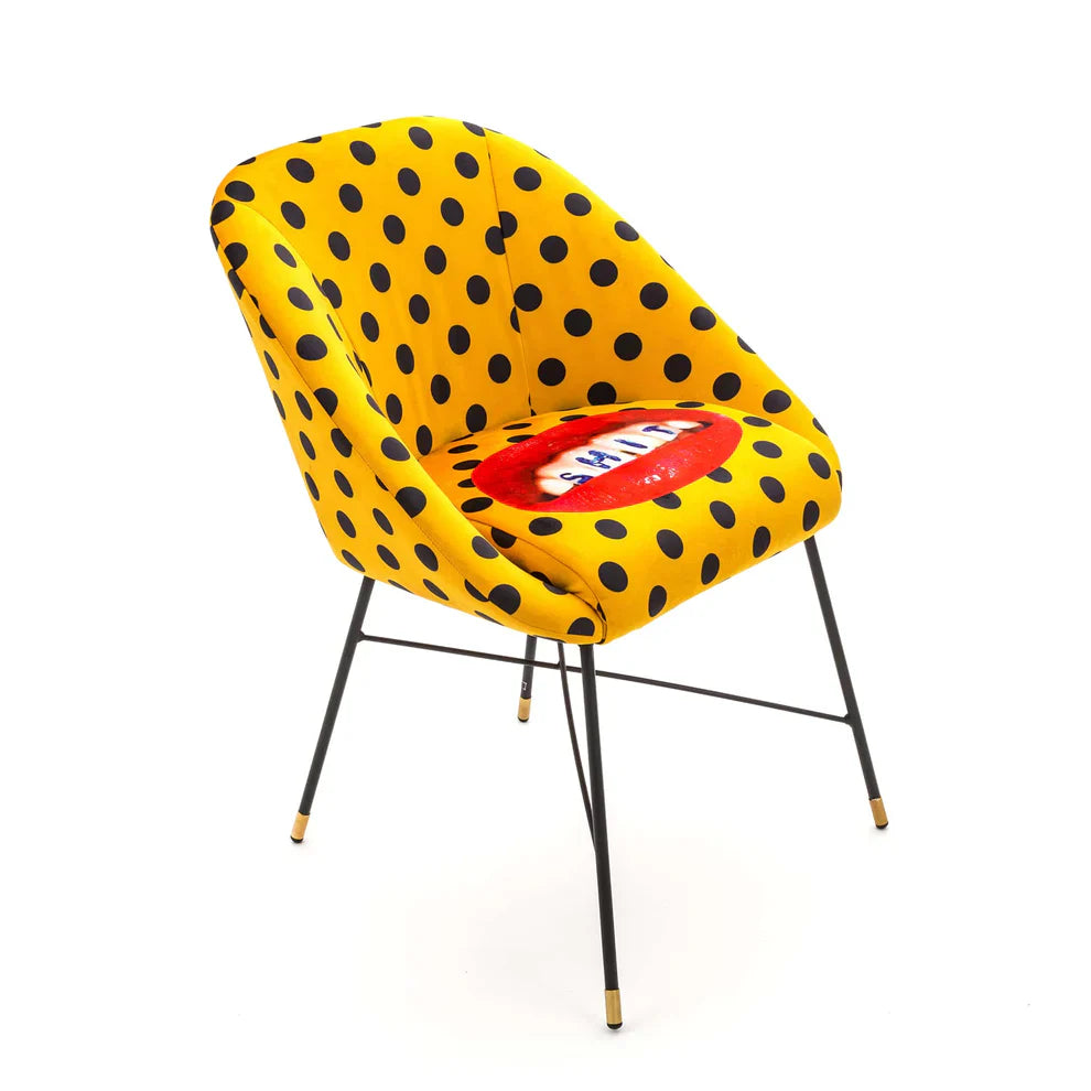 SHIT - Upholstered fabric chair with armrests
