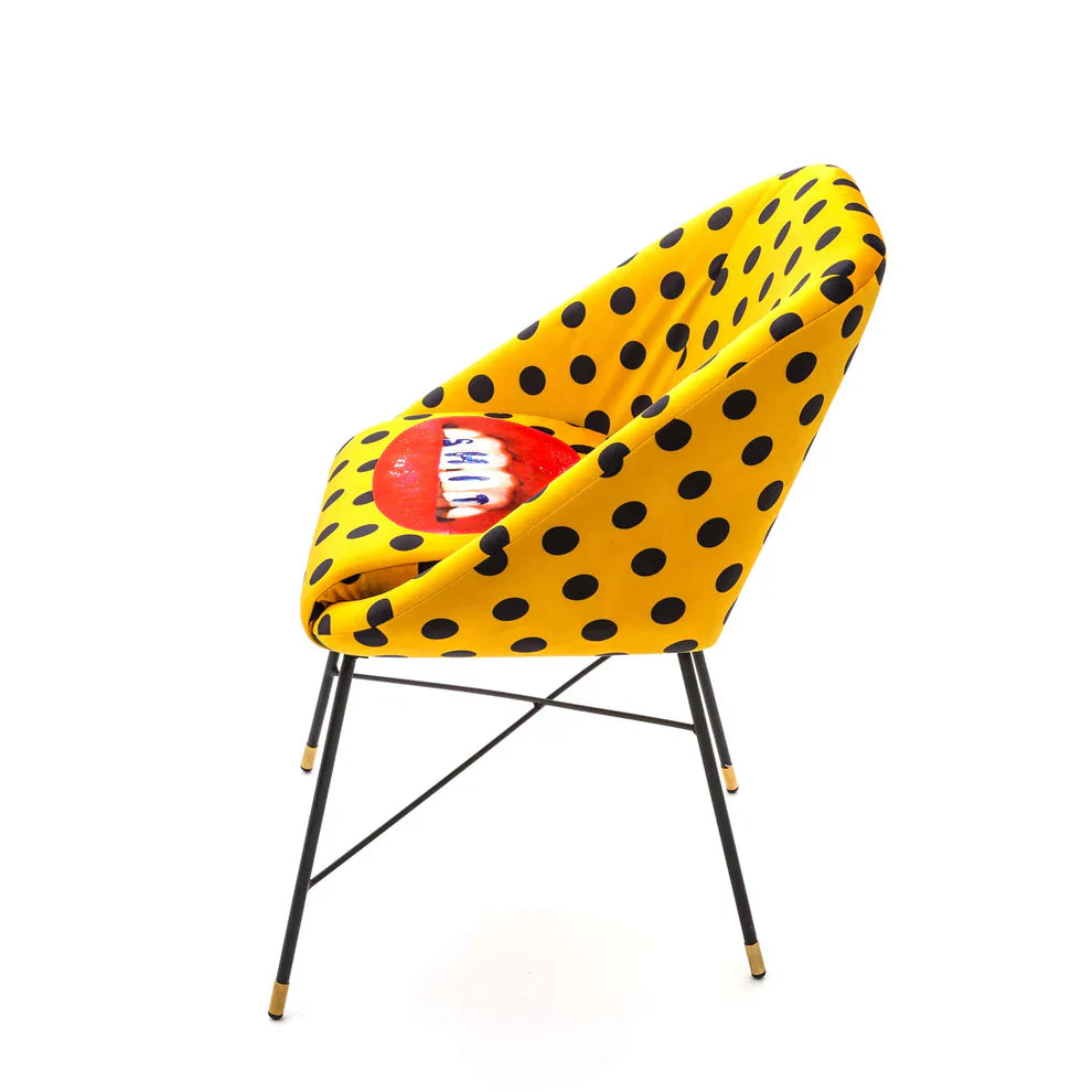 SHIT - Upholstered fabric chair with armrests