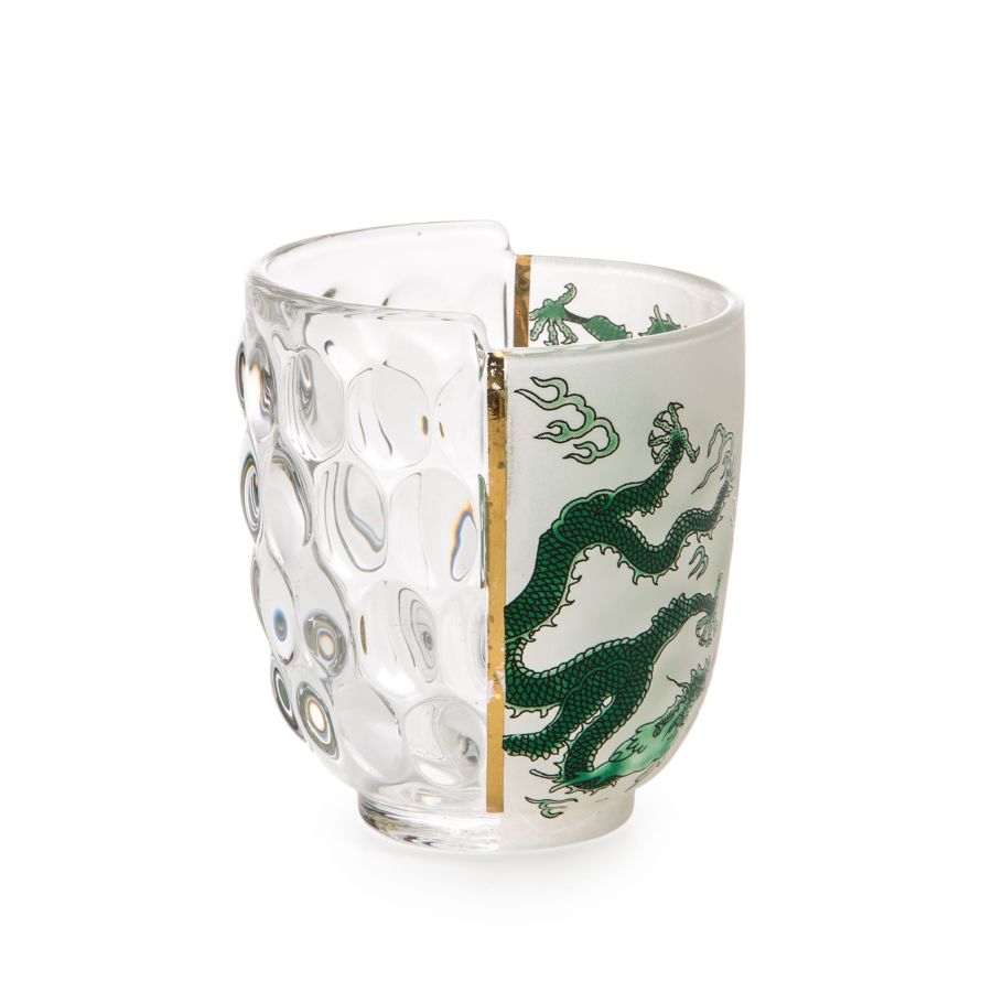 Glass Set of 3 drinking glasses Hybrid Aglaura by Seletti