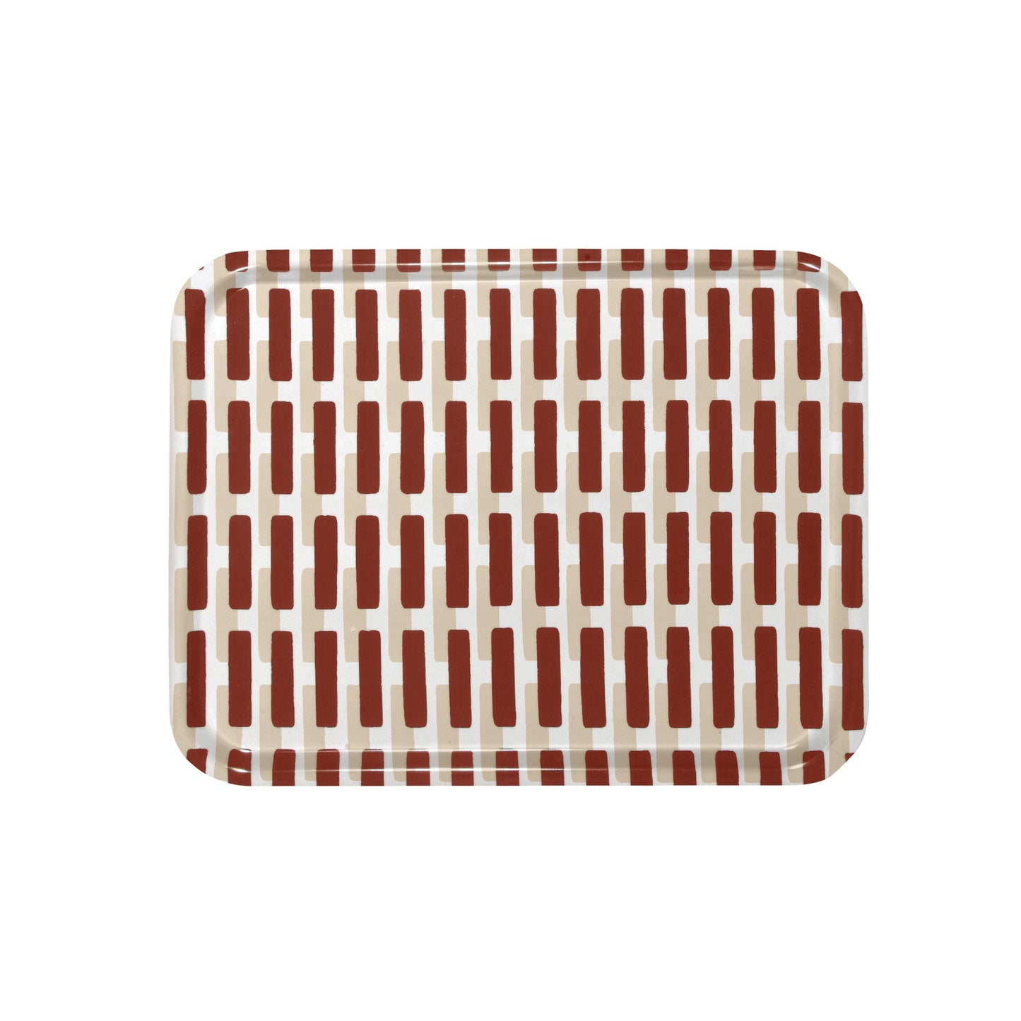 Artek Siena Tray, large — brick red/sand shadow