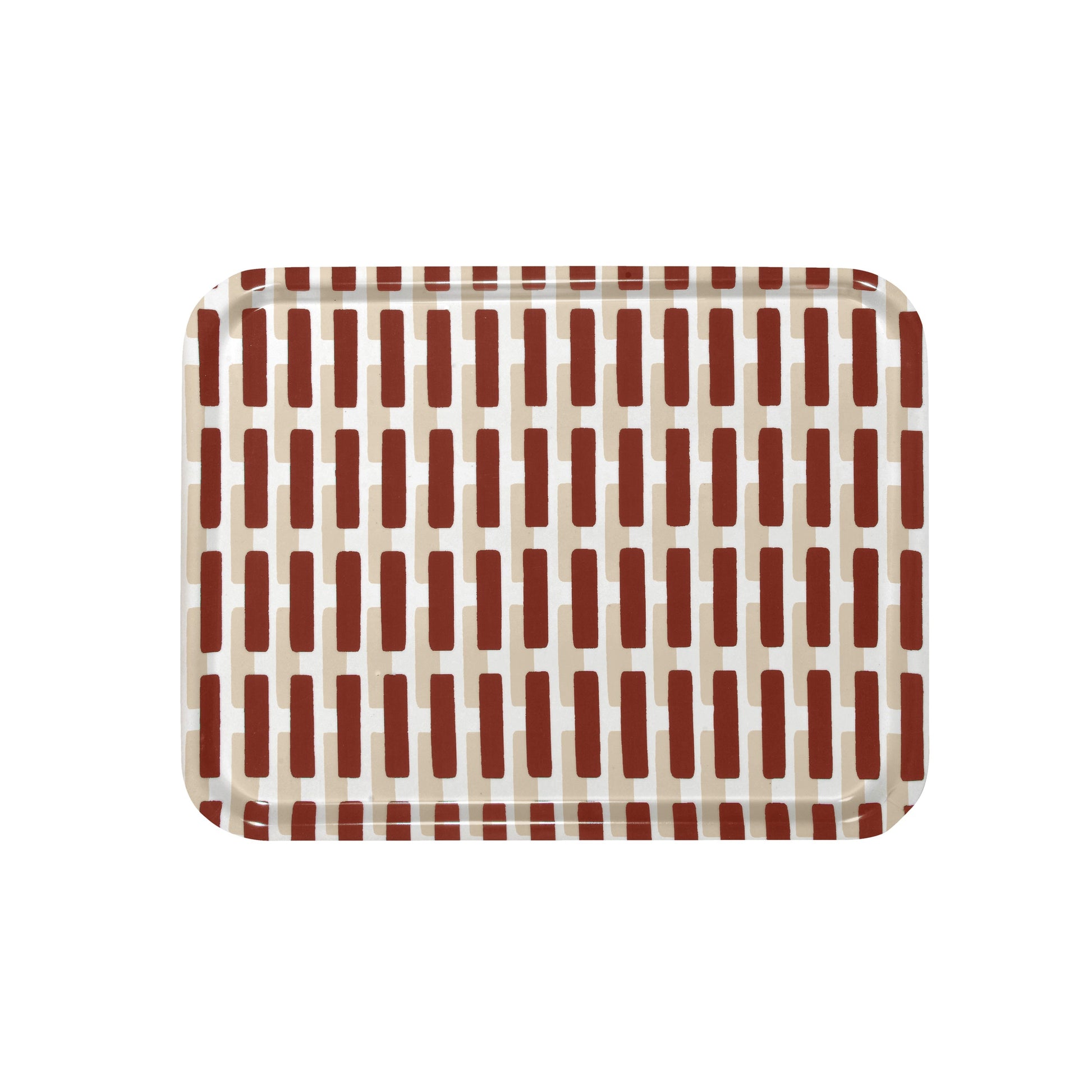 Artek Siena Tray, large — brick red/sand shadow