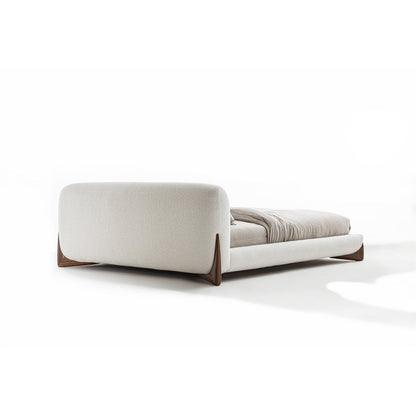 SOFTBAY - Wooden double bed with upholstered headboard (Request Info)