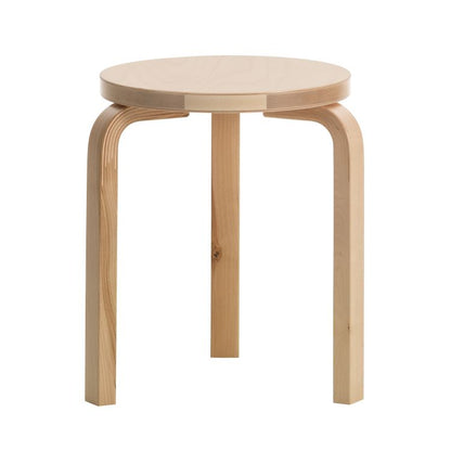 STOOL 60 - 3 legs - Stackable wooden stool