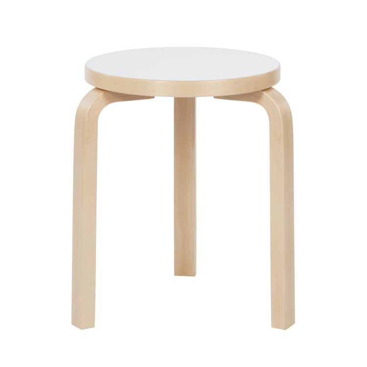 STOOL 60 - 3 legs - Stackable wooden stool