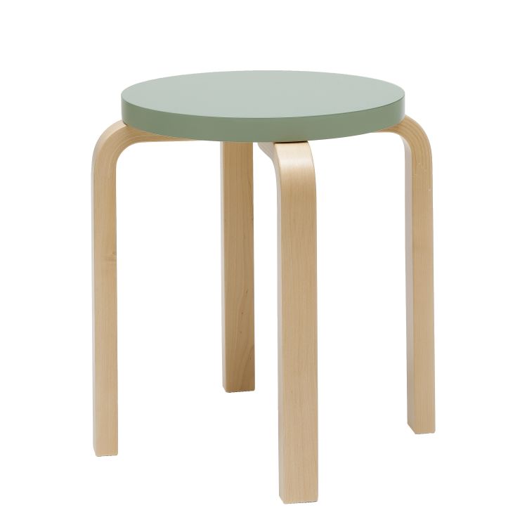 STOOL E60 - 4 legs - Stackable wooden stool