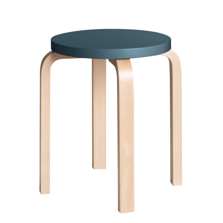 STOOL E60 - 4 legs - Stackable wooden stool