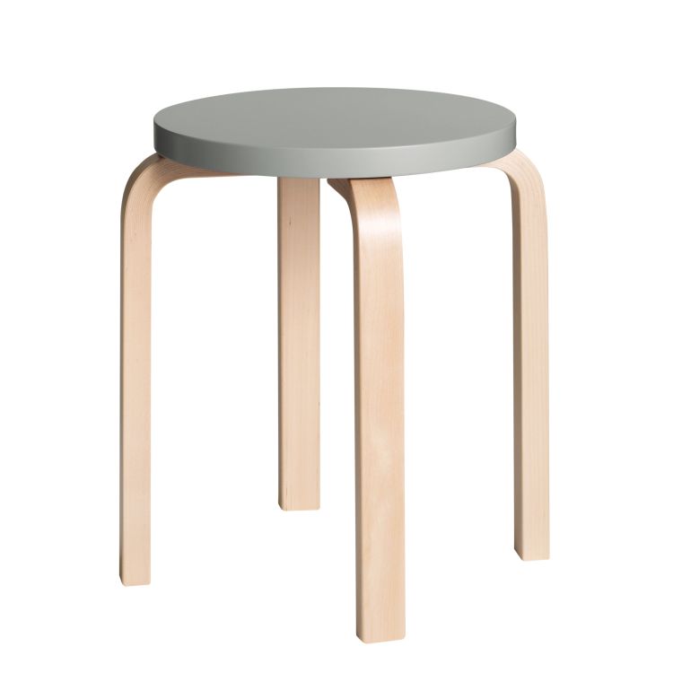 STOOL E60 - 4 legs - Stackable wooden stool