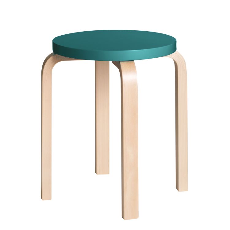 STOOL E60 - 4 legs - Stackable wooden stool