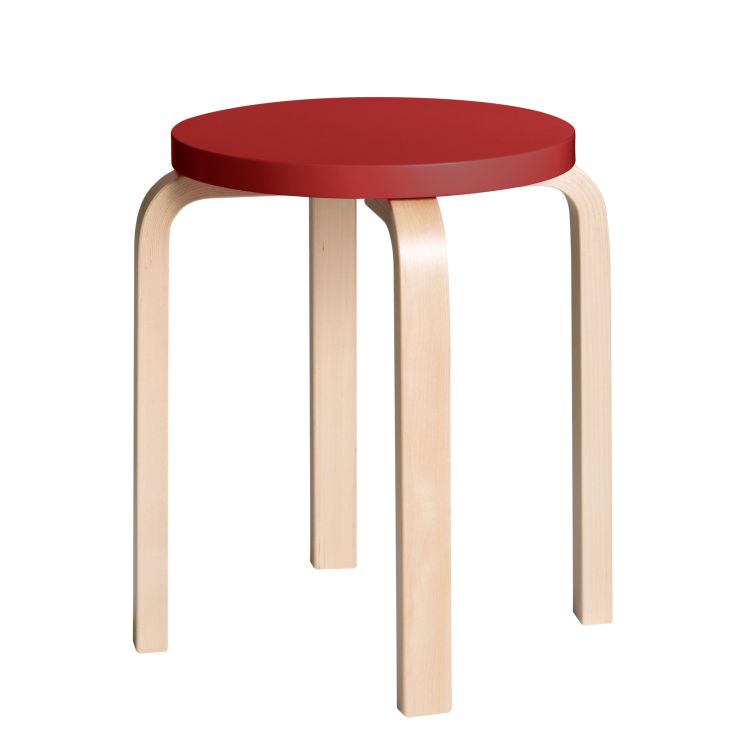 STOOL E60 - 4 legs - Stackable wooden stool