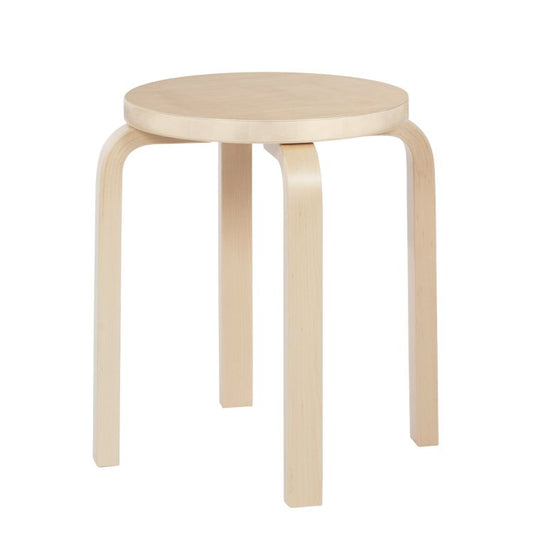 STOOL E60 - 4 legs - Stackable wooden stool