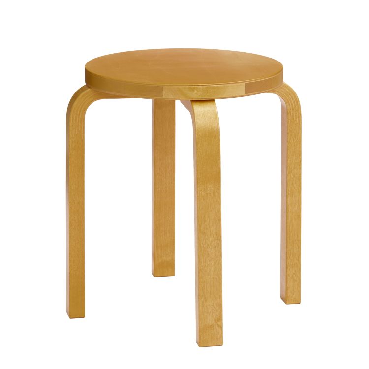 STOOL E60 - 4 legs - Stackable wooden stool