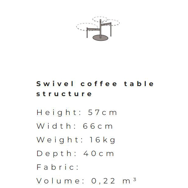 TRIS - Swivel coffee table