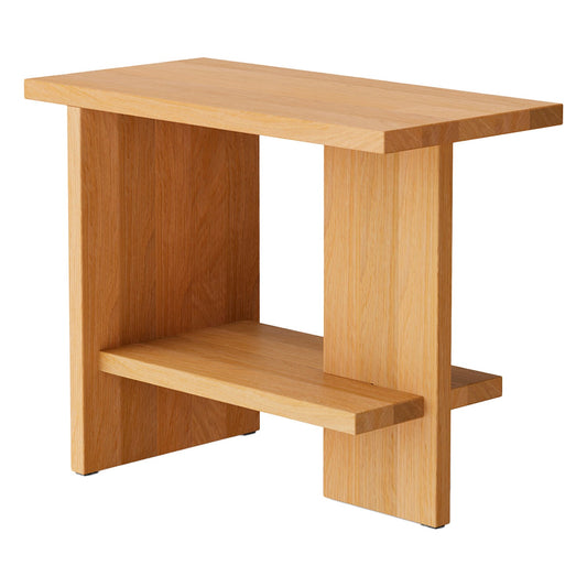 Tee side table, rectangular, oiled oak