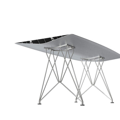 Rectangular Stainless Steel Writing Desk Table B Desk by Bd Barcelona Design