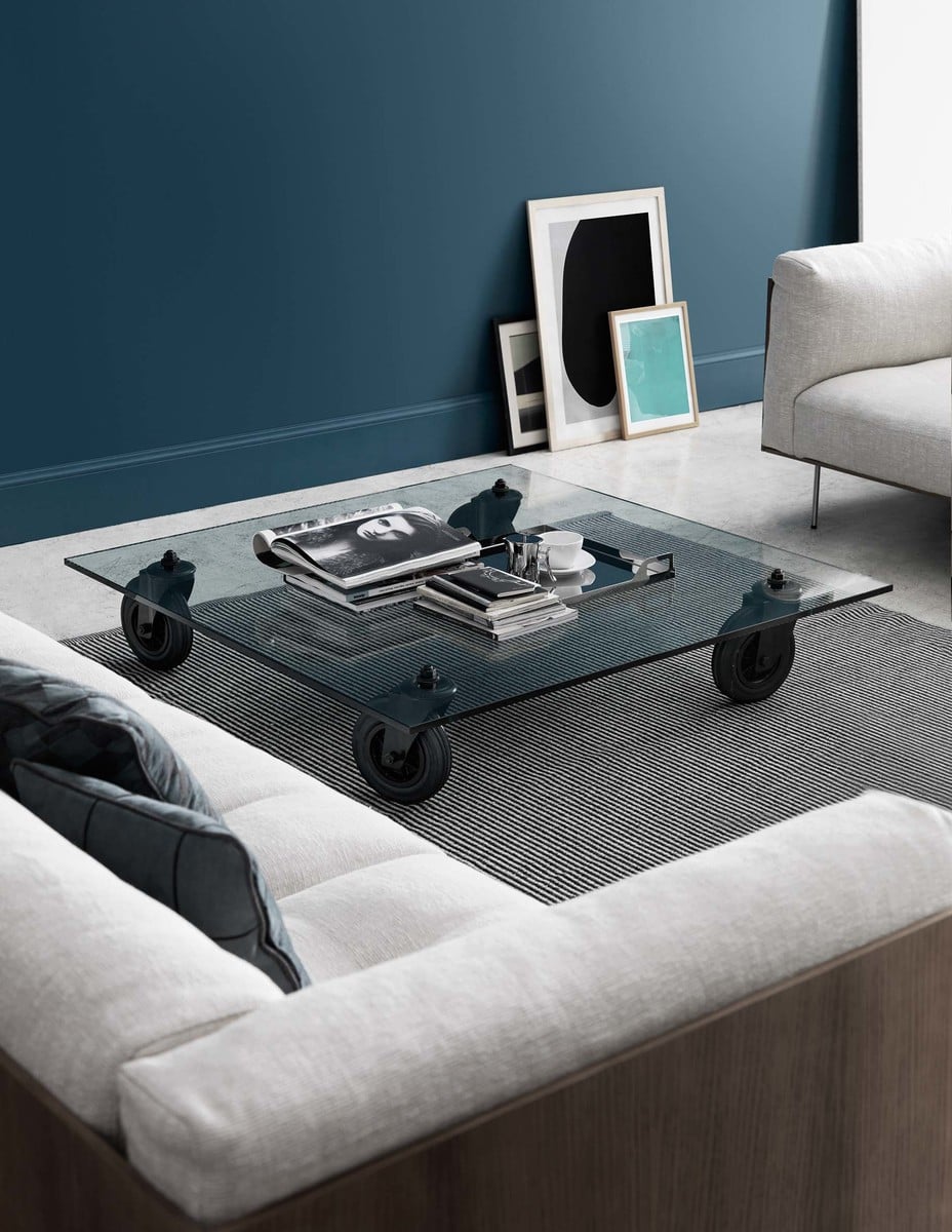 Tavolo con Ruote coffee table, 100 x 100 x 25 cm