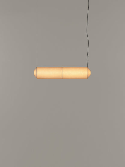 Tekiò Horizontal - LED dimmable japanese paper pendant lamp by Santa & Cole