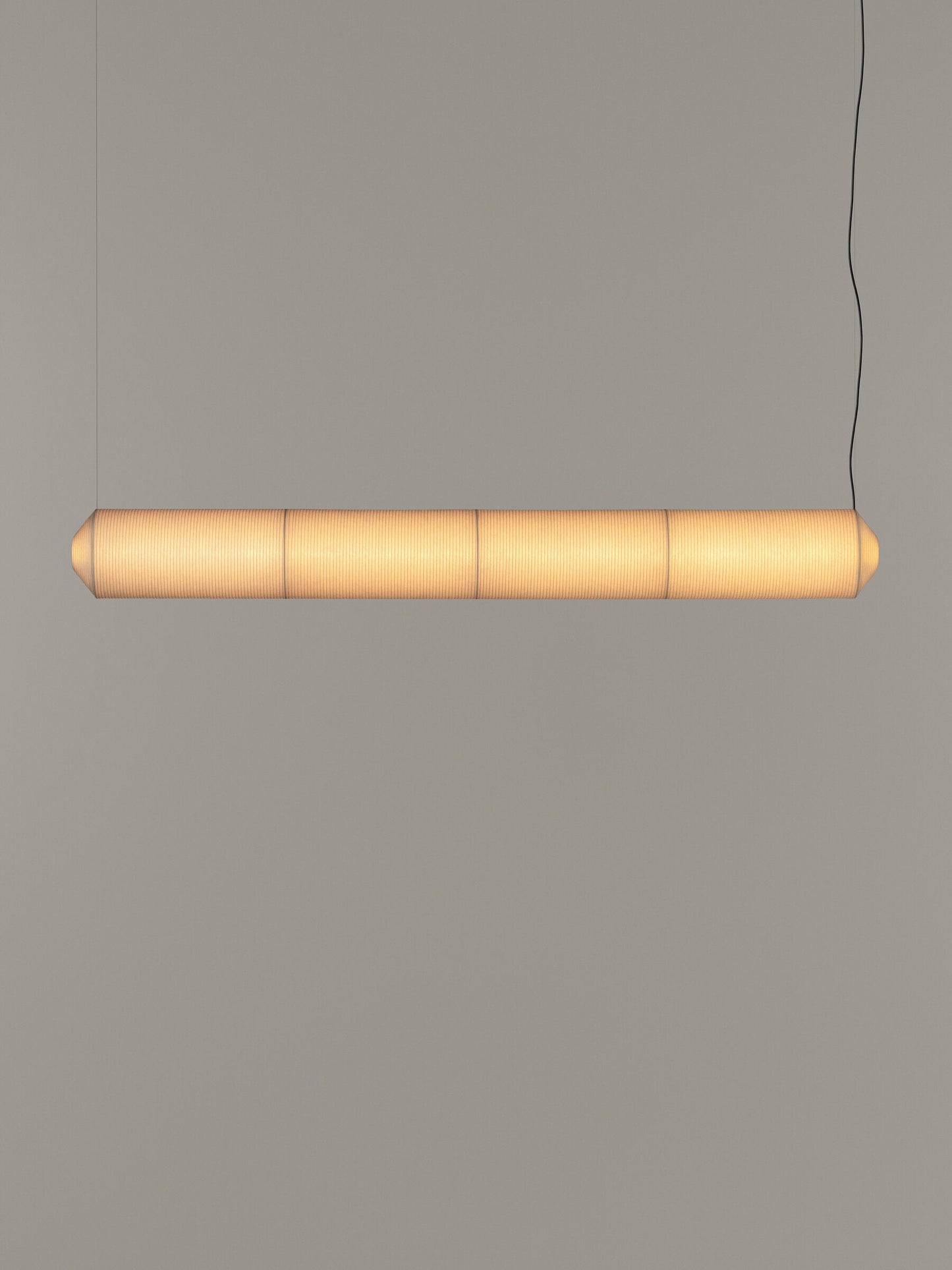 Tekiò Horizontal - LED dimmable japanese paper pendant lamp by Santa & Cole
