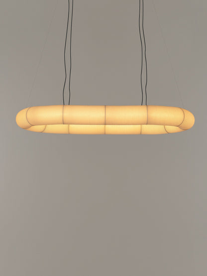 Tekiò Circular - LED dimmable japanese paper pendant lamp by Santa & Cole