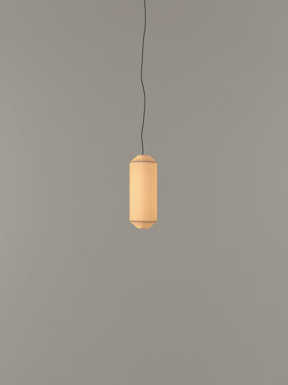 Tekiò Vertical - LED dimmable japanese paper pendant lamp by Santa & Cole