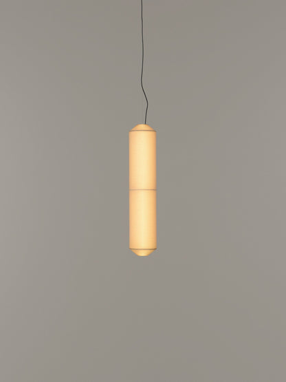 Tekiò Vertical - LED dimmable japanese paper pendant lamp by Santa & Cole