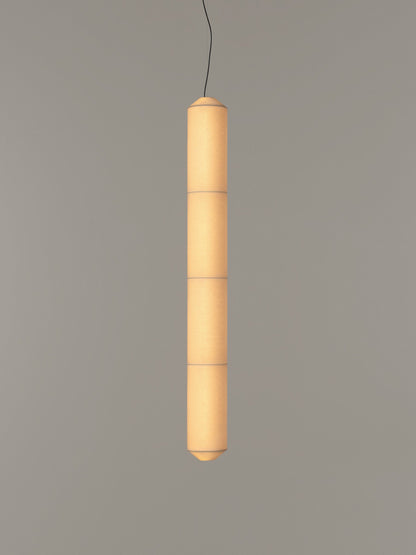 Tekiò Vertical - LED dimmable japanese paper pendant lamp by Santa & Cole