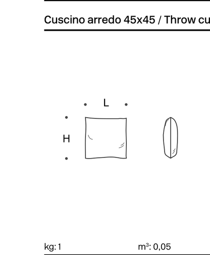 Pixel Throw cushion 45x45 - Technical Drawing